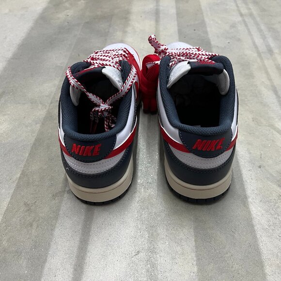 Nike Dunk Low Men's Boston Red Sox White Navy Blue Red IM2222 100 - New - Picture 2 of 6